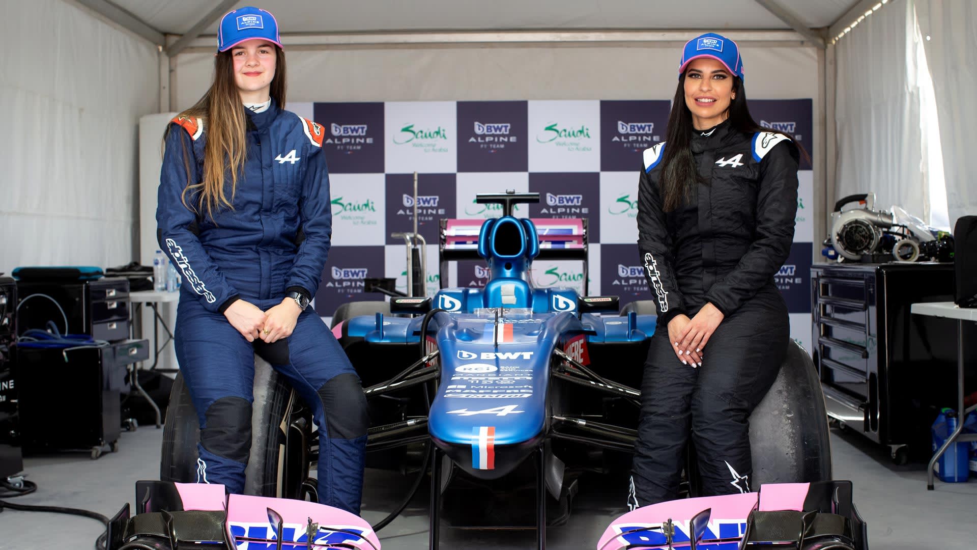 Aseel Al Hamad and Abbi Pulling become first women to drive an F1 car in Saudi Arabia Formula 1®