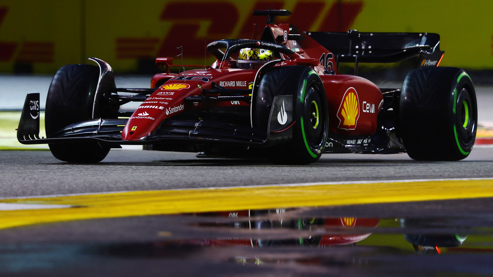 FP3 Leclerc leads Verstappen in rain-hit final practice at Marina Bay Formula 1®