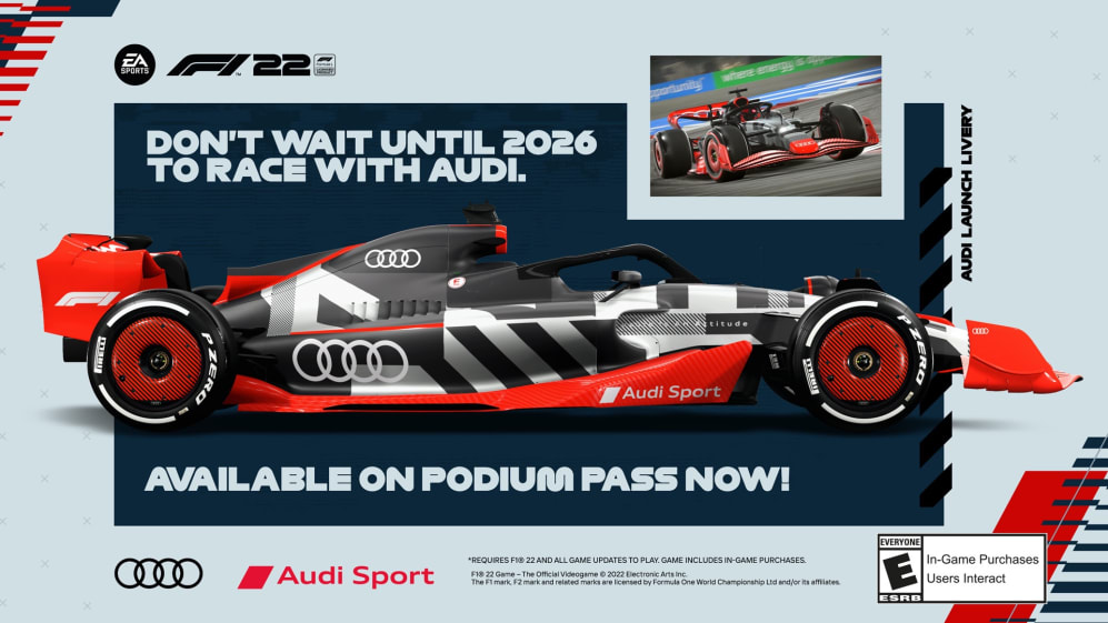Audi\'s eye-catching launch livery added to F1 22 video game | Formula 1®