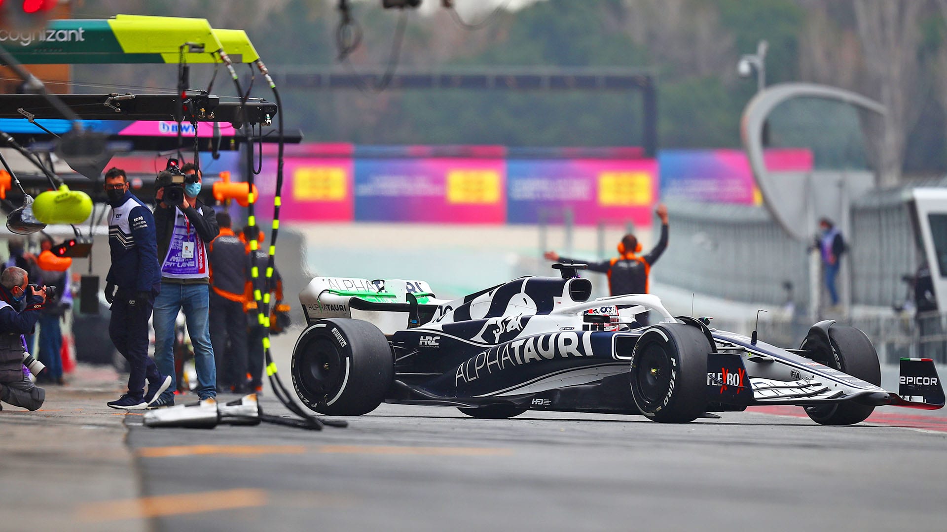 GASLY Pierre (fra), Scuderia AlphaTauri AT03, wearing Louis