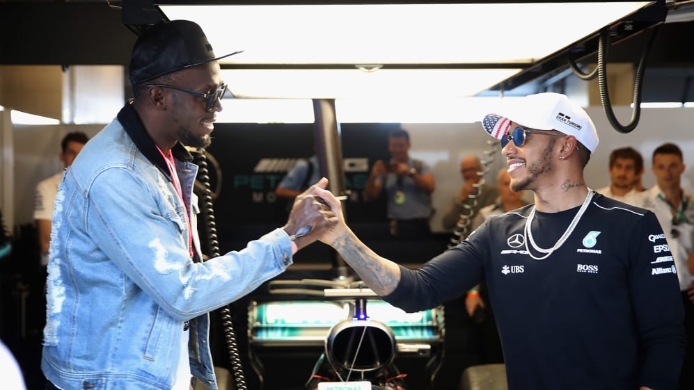 Usain Bolt and Lewis Hamilton