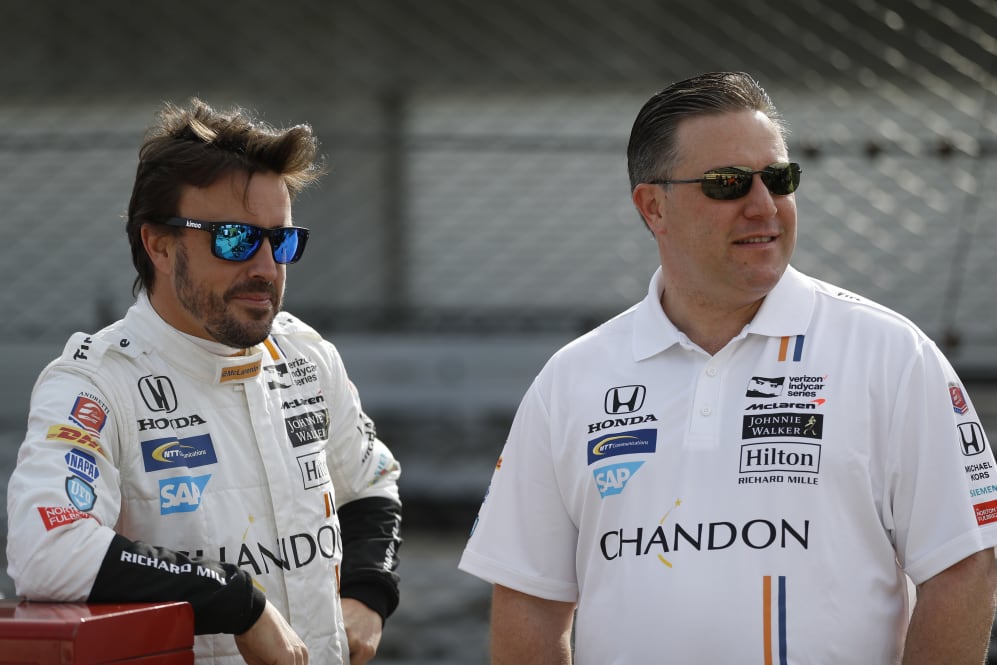 www.sutton-images.com
Fernando Alonso (ESP) McLaren/Andretti Autosport and Zak Brown (USA) McLaren