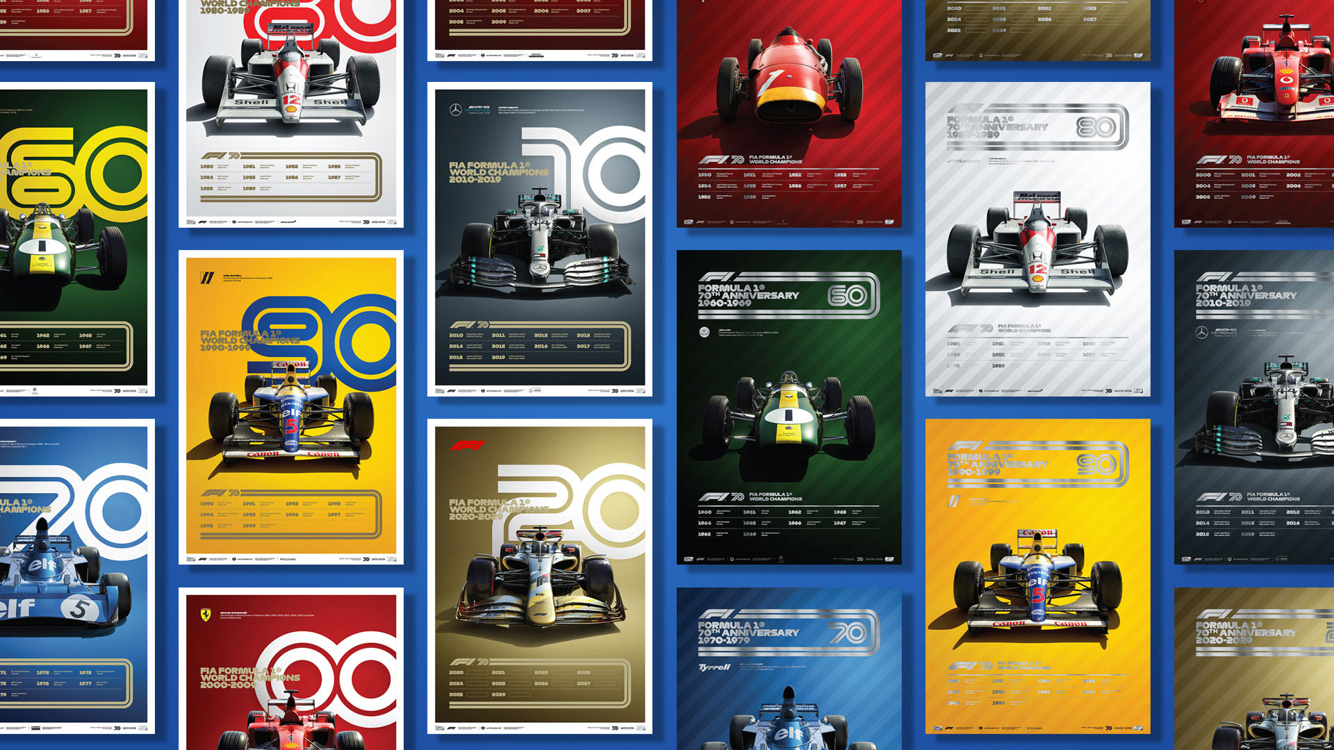 Formula 1 and Automobilist announce special poster collection to celebrate F1's 70th anniversary | Formula 1®