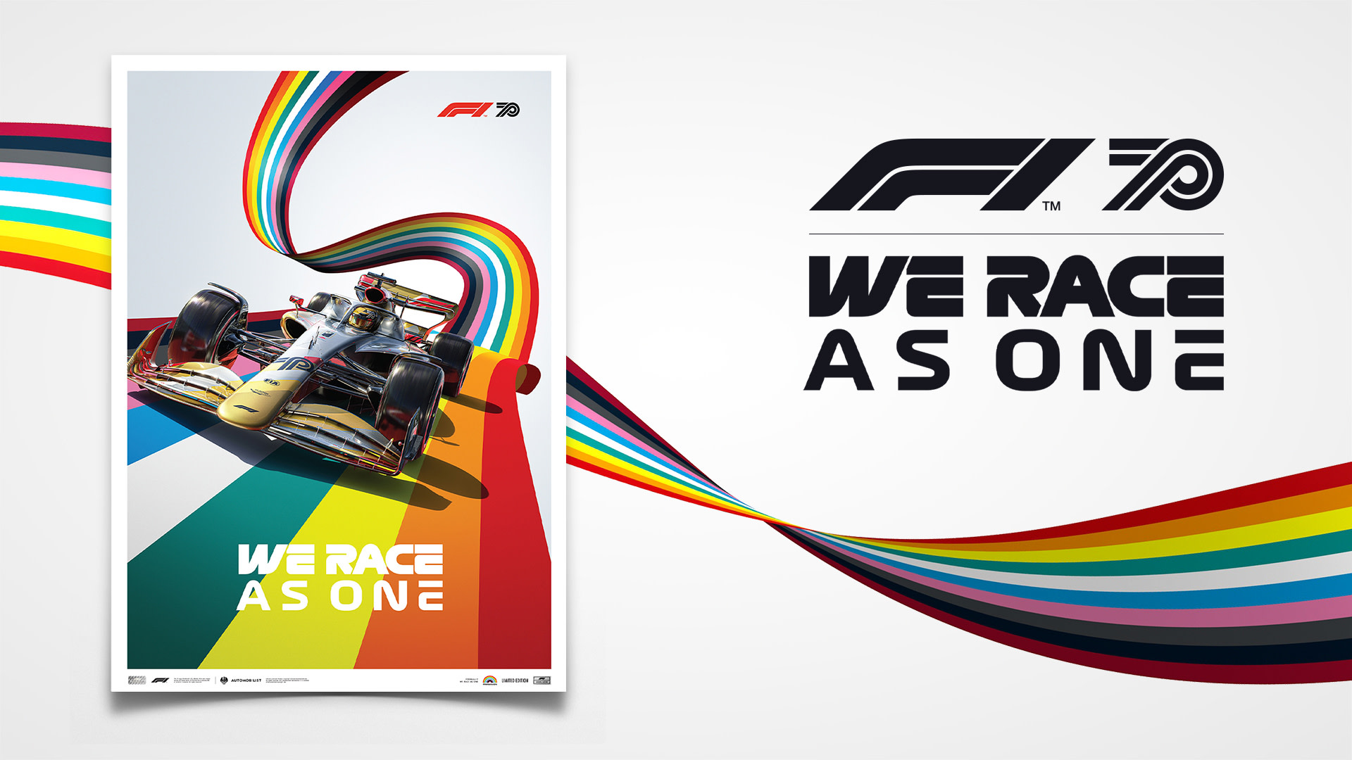 Get your hands on a brand new F1 #WeRaceAsOne poster