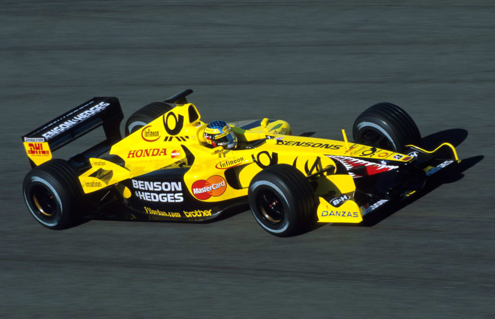 Jean Alesi (FRA) Jordan Honda EJ11 has his first full test for the Jordan team.
Formula One
