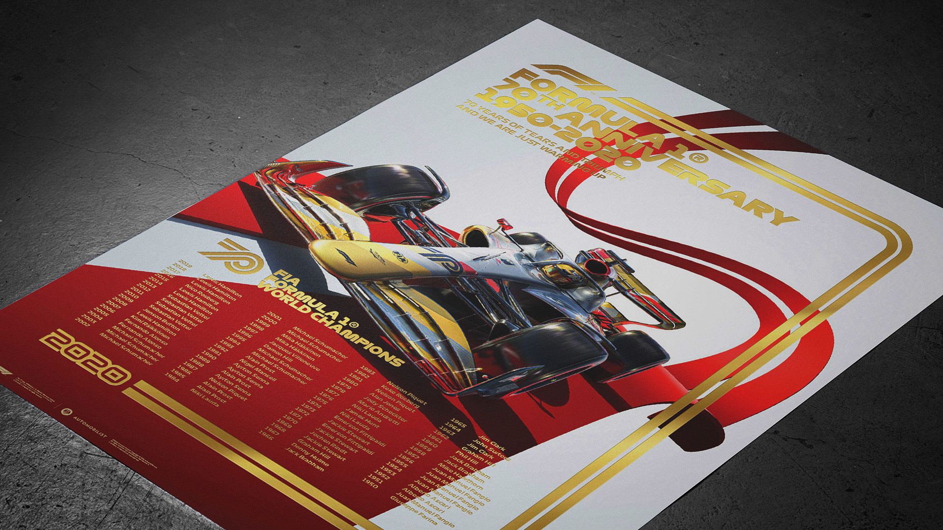 Commemorative posters celebrate F1's 70th anniversary