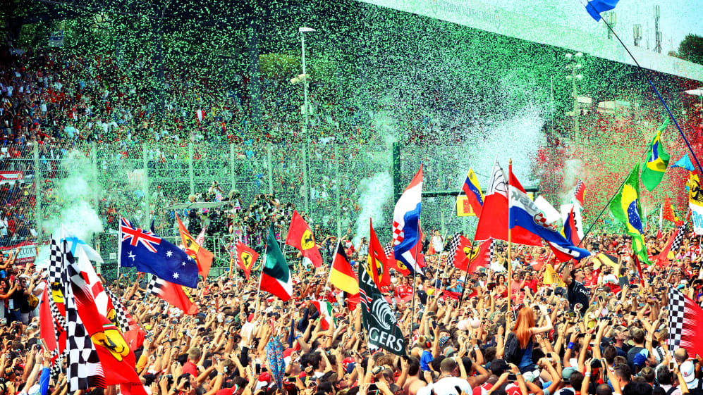 The Tifosi watch the podium ceremony.
Formula One World Championship, Rd12, Italian Grand Prix,
