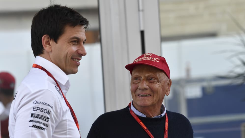 www.sutton-images.com
Toto Wolff (AUT) Mercedes AMG F1 Director of Motorsport and Niki Lauda (AUT)