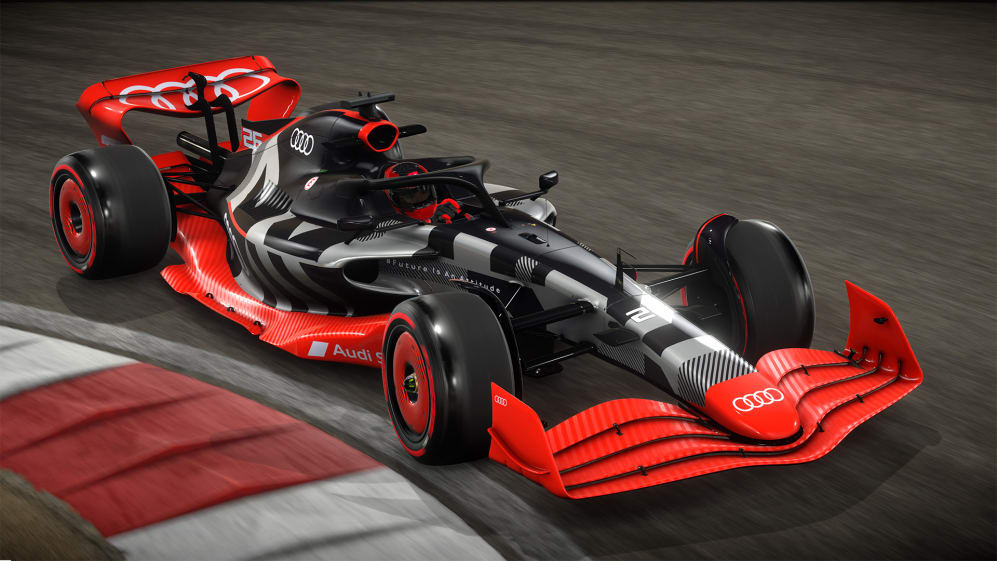 Audi's eye-catching launch livery added to F1 22 video game