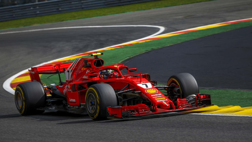 SPA-FRANCORCHAMPS, BELGIUM - AUGUST 24: Kimi Raikkonen, Ferrari SF71H during the Belgian GP at