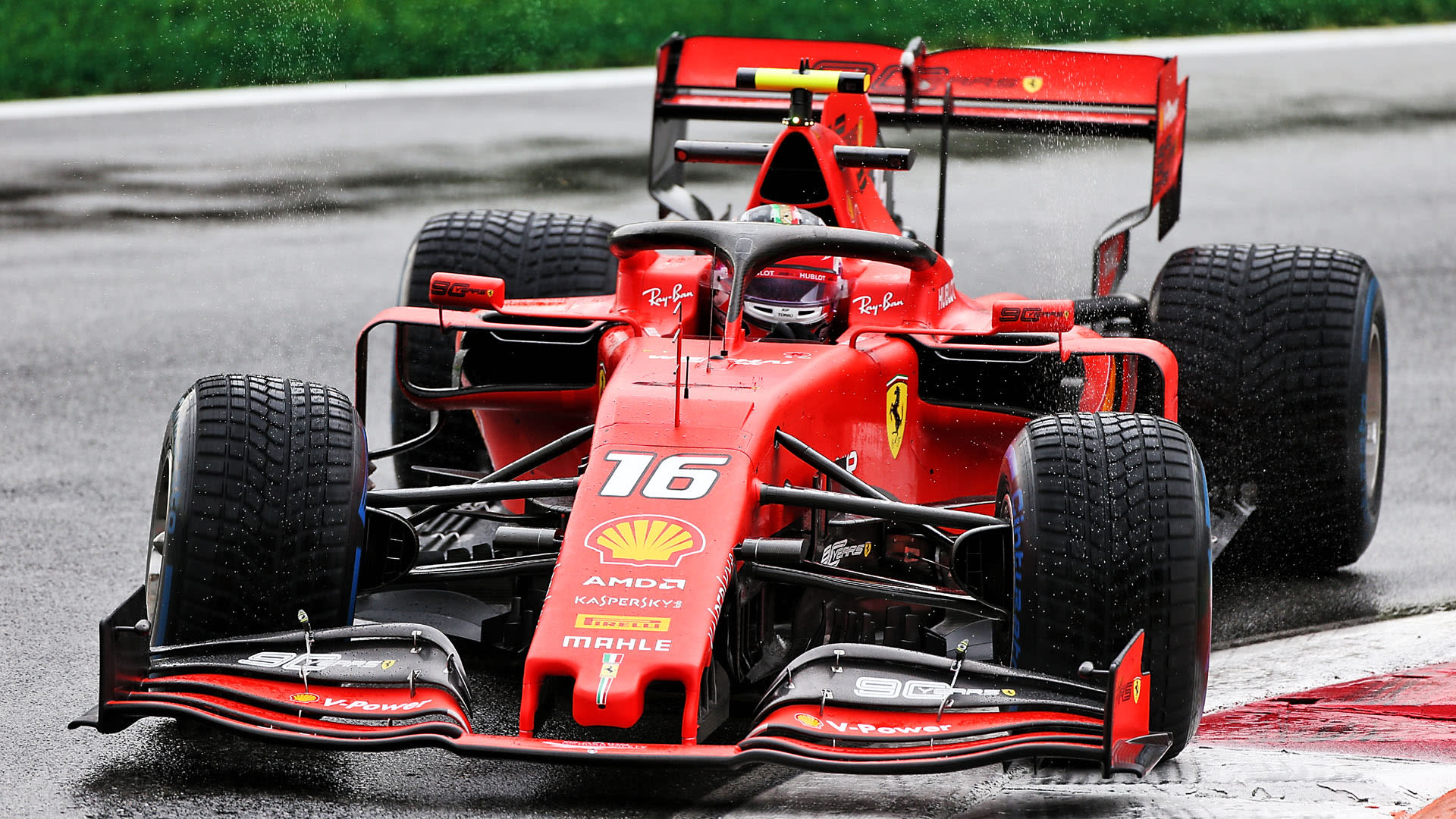 Charles Leclerc fastest at Monza in rain-hit session Formula 1®