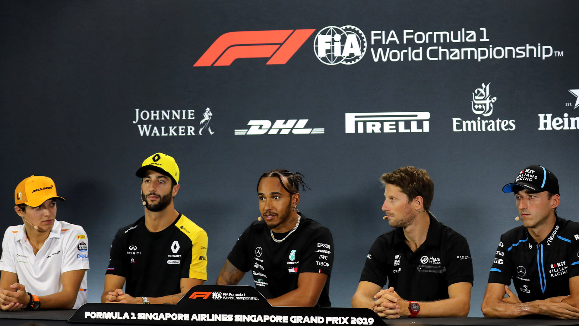 Singapore Grand Prix 2019 Thursday drivers press conference transcript Formula 1®