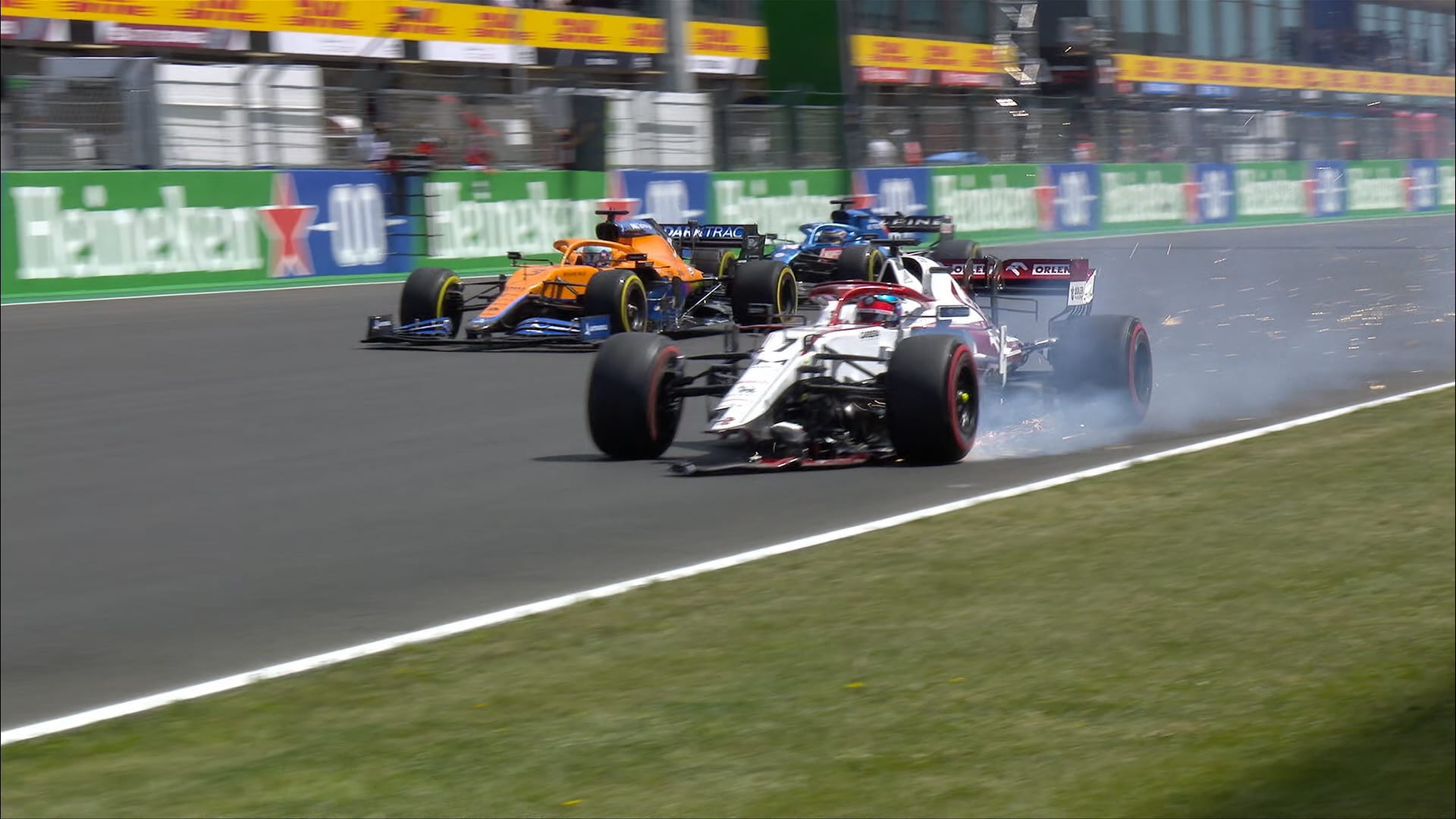 WATCH: Kimi Raikkonen out of Portuguese GP after first lap collision ...