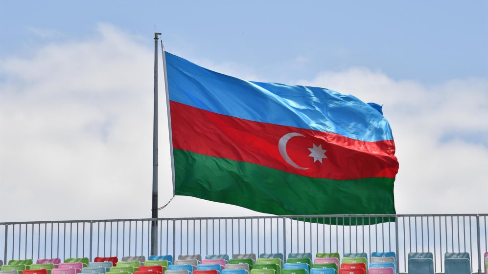 Flag at Formula One World Championship, Rd8, European Grand Prix, Preparations, Baku City Circuit,