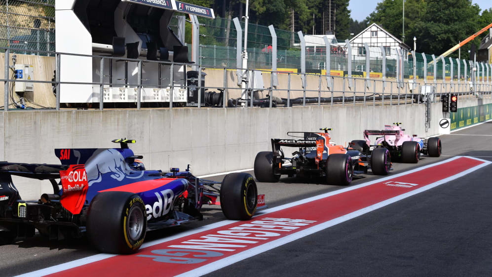 Carlos Sainz jr (ESP) Scuderia Toro Rosso STR12 at Formula One World Championship, Rd12, Belgian
