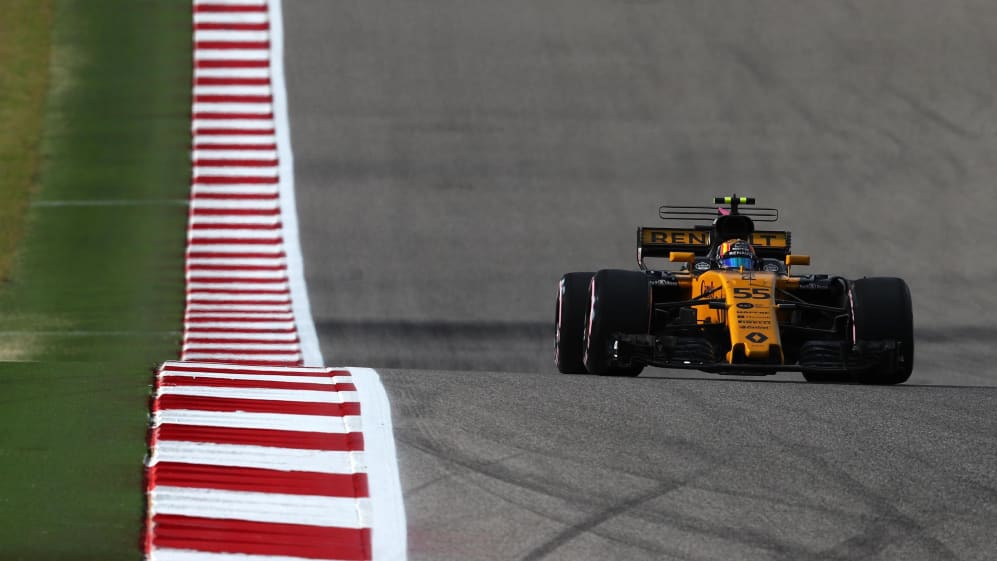 Carlos Sainz jr (ESP) Renault Sport F1 Team RS17 at Formula One World Championship, Rd17, United