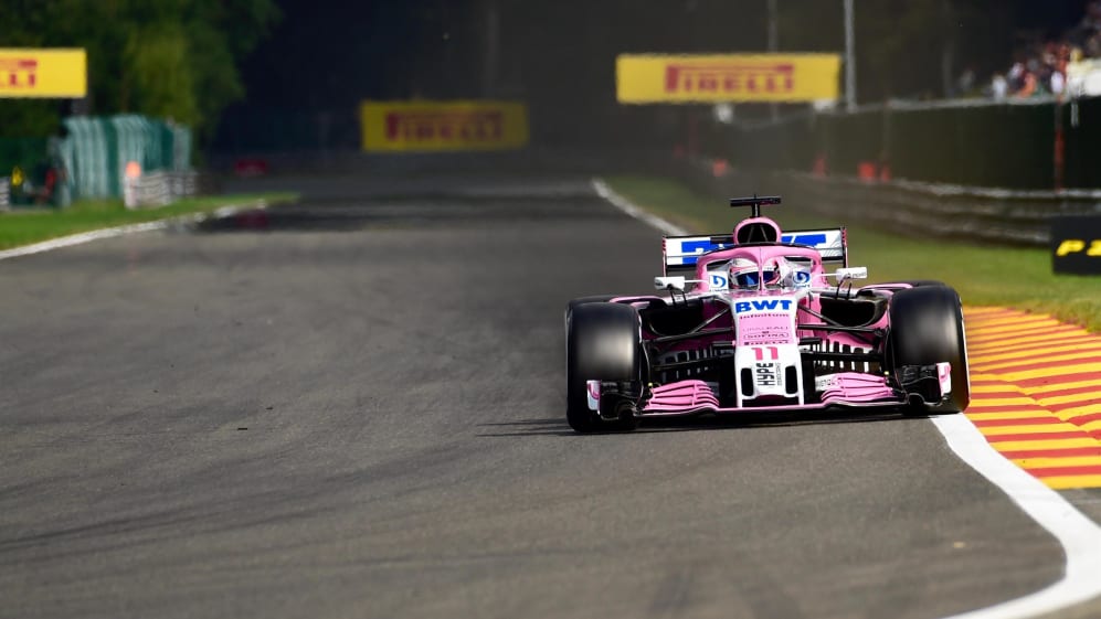 Sergio Perez, Racing Point Force India VJM11 at Formula One World Championship, Rd13, Belgian Grand