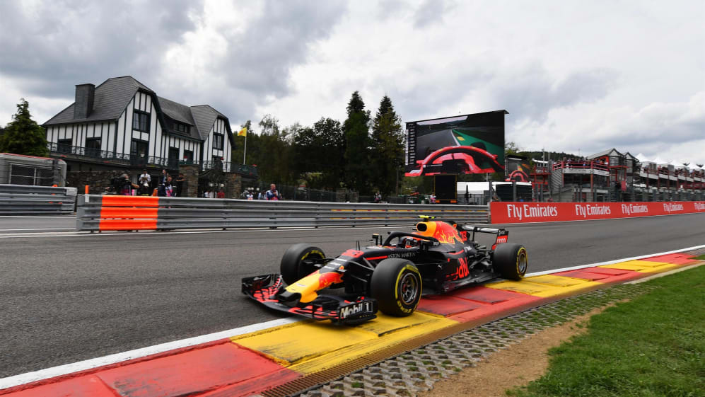 Max Verstappen, Red Bull Racing RB14 at Formula One World Championship, Rd13, Belgian Grand Prix,