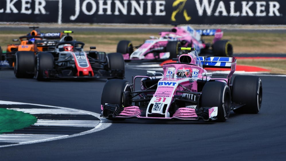 Esteban Ocon (FRA) Force India VJM11 at Formula One World Championship, Rd10, British Grand Prix,