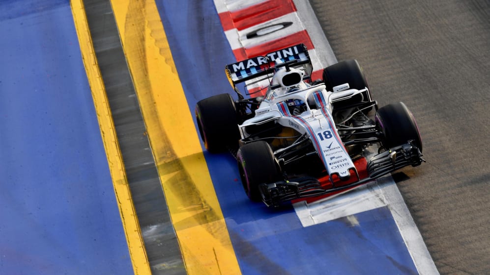 Lance Stroll, Williams FW41 at Formula One World Championship, Rd15, Singapore Grand Prix,