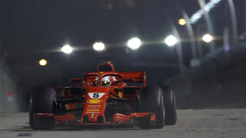 Sebastian Vettel, Ferrari SF71H at Formula One World Championship, Rd15, Singapore Grand Prix,