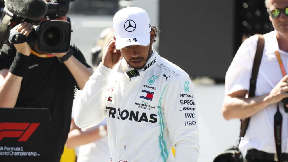 RED BULL RING, AUSTRIA - JUNE 29: Lewis Hamilton, Mercedes AMG F1, on the grid after Qualifying
