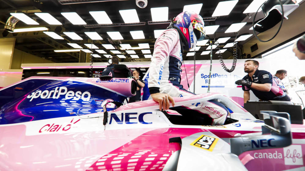 BAKU CITY CIRCUIT, AZERBAIJAN - APRIL 27: Sergio Perez, Racing Point during the Azerbaijan GP at