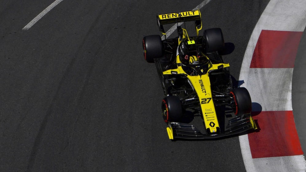 BAKU CITY CIRCUIT, AZERBAIJAN - APRIL 27: Nico Hulkenberg, Renault R.S. 19 during the Azerbaijan GP