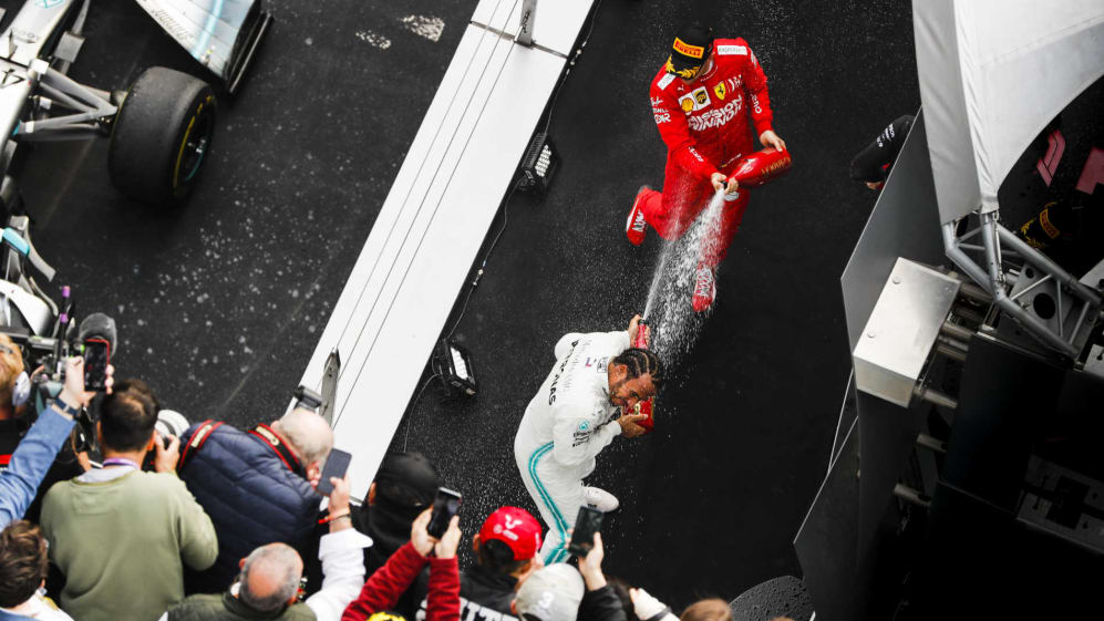 SHANGHAI INTERNATIONAL CIRCUIT, CHINA - APRIL 14: Lewis Hamilton, Mercedes AMG F1, 1st position,