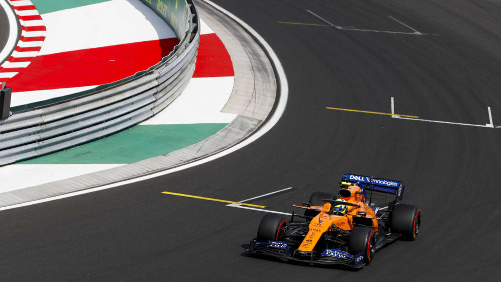 HUNGARORING, HUNGARY - AUGUST 03: Lando Norris, McLaren MCL34 during the Hungarian GP at