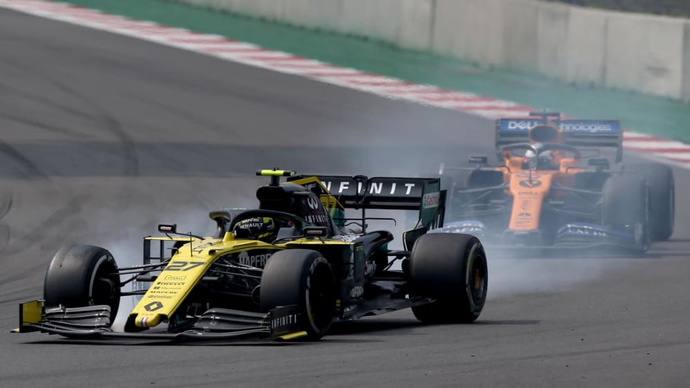 MEXICO CITY, MEXICO - OCTOBER 27: Nico Hulkenberg of Germany driving the (27) Renault Sport Formula