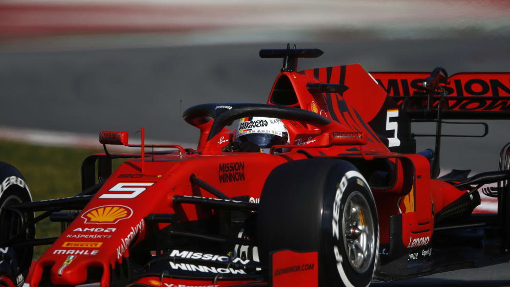 CIRCUIT DE BARCELONA-CATALUNYA, SPAIN - MARCH 01: Sebastian Vettel, Ferrari SF90 during the