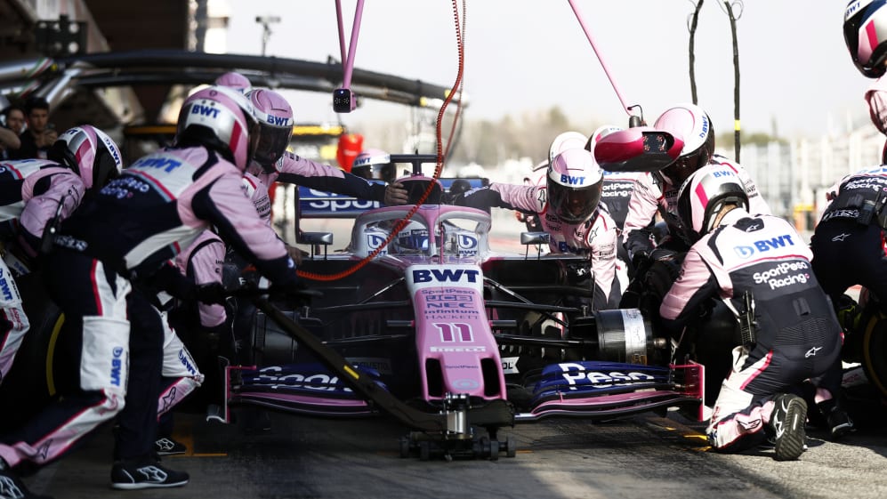 CIRCUIT DE BARCELONA-CATALUNYA, SPAIN - MARCH 01: Sergio Perez, SportPesa Racing Point F1 Team RP19