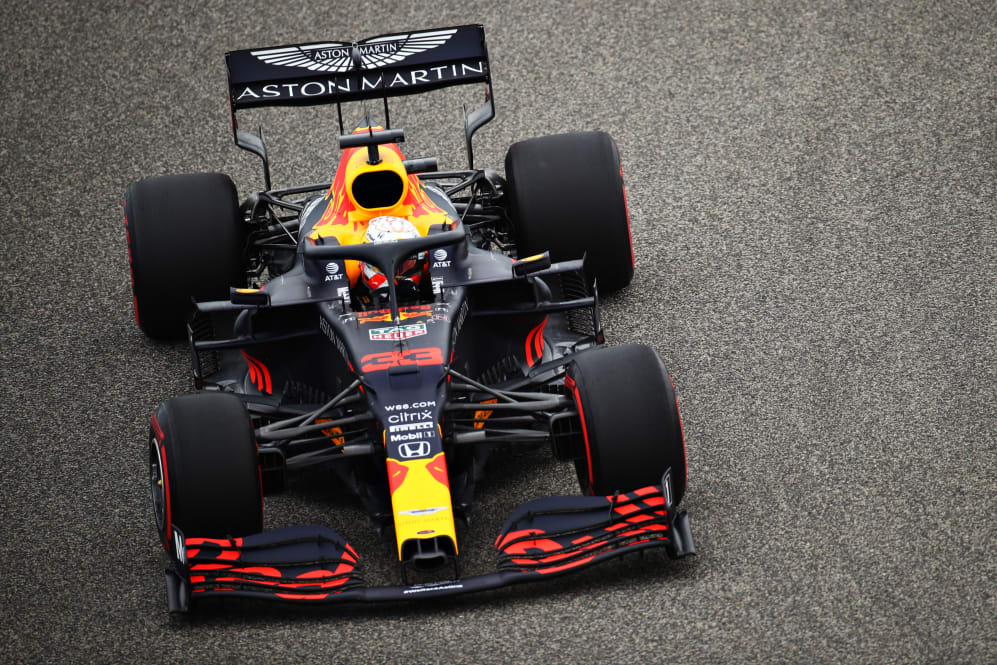 BAHRAIN, BAHRAIN - NOVEMBER 28: Max Verstappen of the Netherlands driving the (33) Aston Martin Red