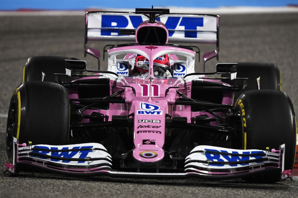 BAHRAIN, BAHRAIN - NOVEMBER 29: Sergio Perez of Mexico driving the (11) Racing Point RP20 Mercedes