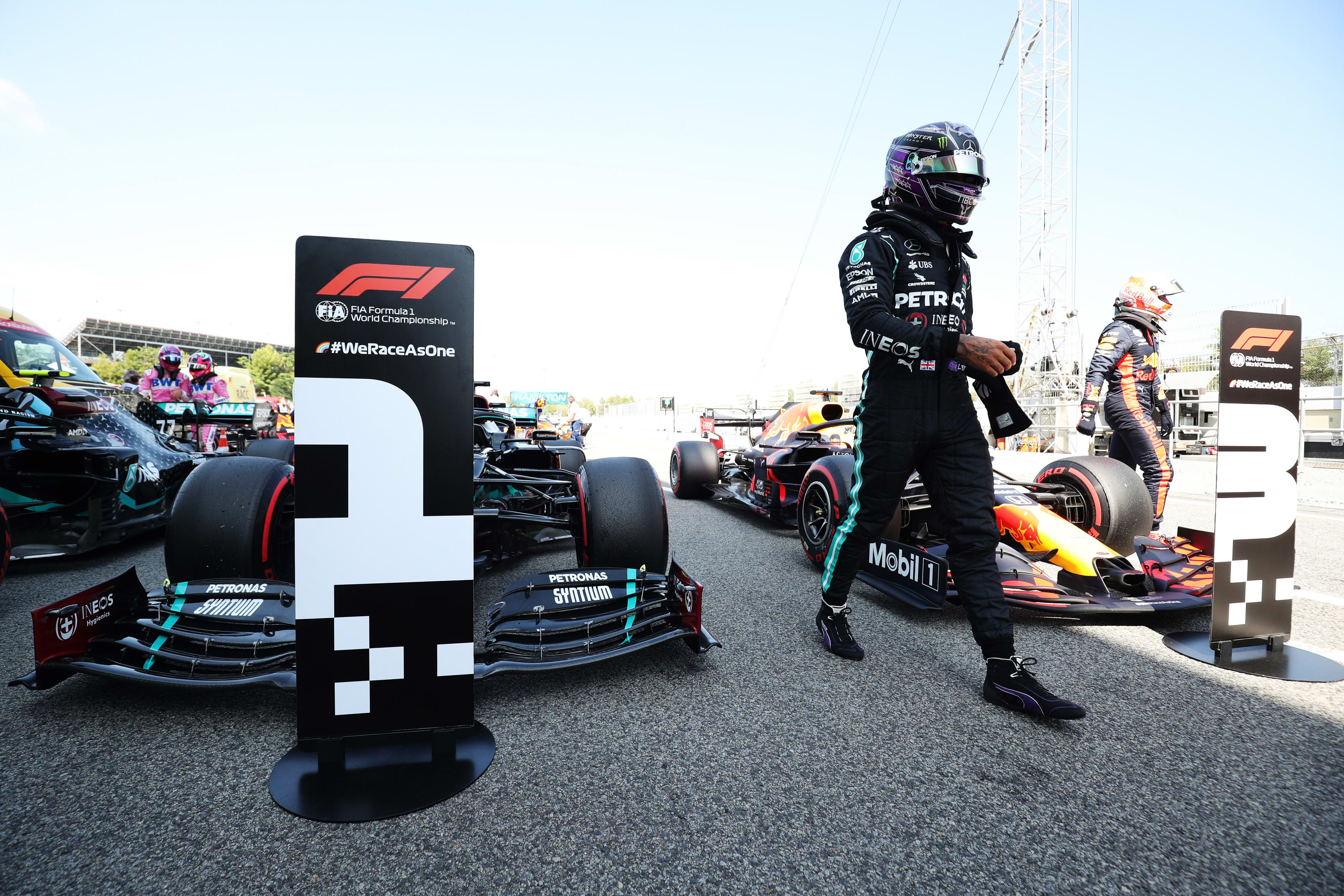 ‘The job’s not done’ says polesitter Lewis Hamilton as he fears Red ...