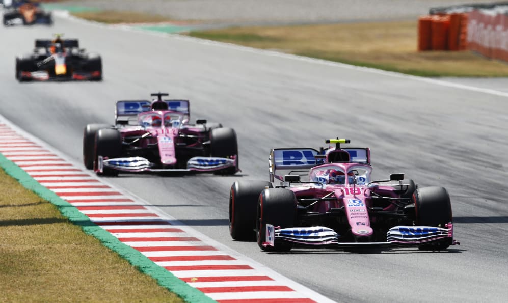 BARCELONA, SPAIN - AUGUST 16: Lance Stroll of Canada driving the (18) Racing Point RP20 Mercedes