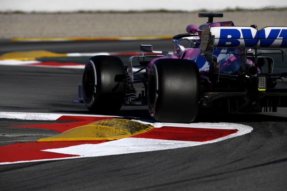 BARCELONA, SPAIN - FEBRUARY 26: Sergio Perez of Mexico driving the (11) Racing Point RP20 Mercedes