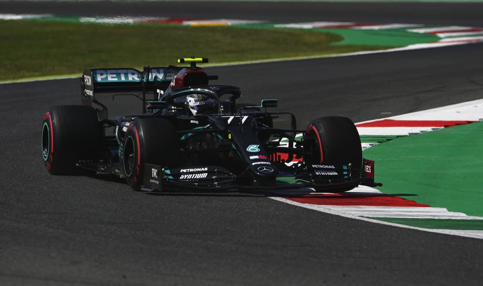 SCARPERIA, ITALY - SEPTEMBER 11: Valtteri Bottas of Finland driving the (77) Mercedes AMG Petronas