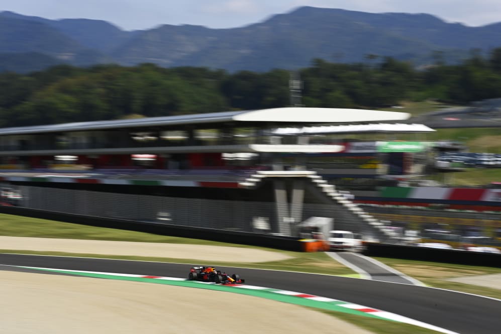 SCARPERIA, ITALY - SEPTEMBER 11: Max Verstappen of the Netherlands driving the (33) Aston Martin