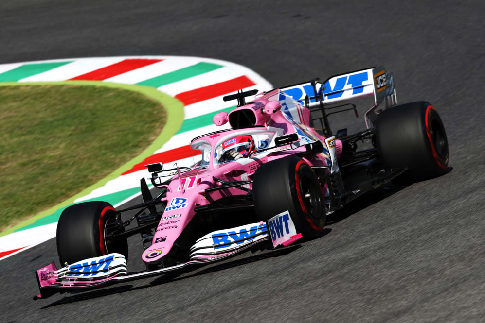 SCARPERIA, ITALY - SEPTEMBER 11: Sergio Perez of Mexico driving the (11) Racing Point RP20 Mercedes