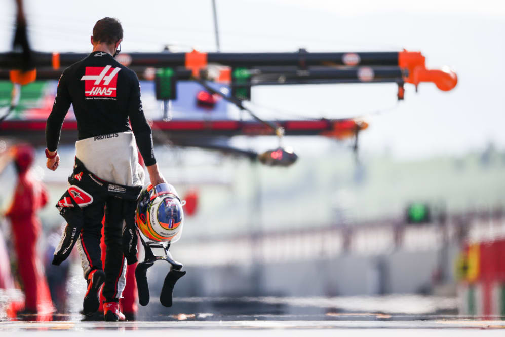 SCARPERIA, ITALY - SEPTEMBER 12: Romain Grosjean of France and Haas during qualifying ahead of the