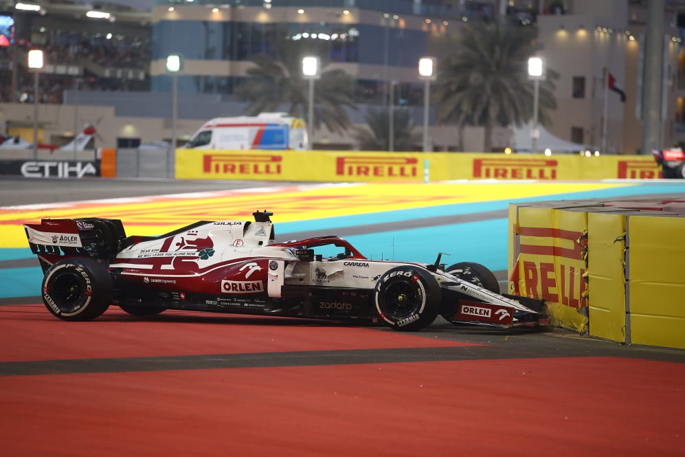 ABU DHABI, UNITED ARAB EMIRATES - DECEMBER 12: Kimi Raikkonen of Finland driving the (7) Alfa Romeo