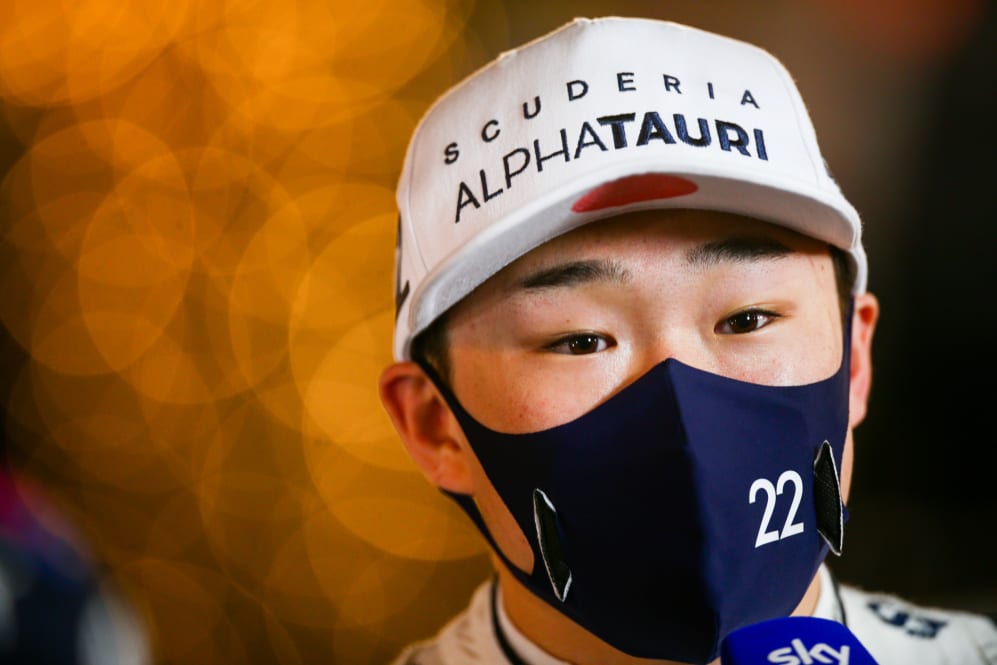 BAHRAIN, BAHRAIN - MARCH 28: Yuki Tsunoda of Scuderia AlphaTauri and Japan during the F1 Grand