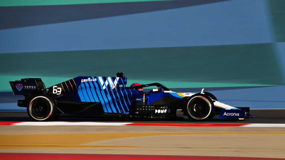 BAHRAIN, BAHRAIN - MARCH 14: George Russell of Great Britain driving the (63) Williams Racing FW43B
