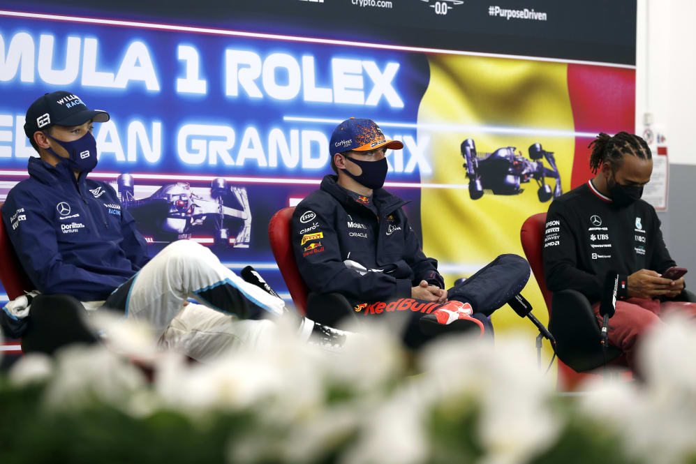 SPA, BELGIUM - AUGUST 28: Pole position qualifier Max Verstappen of Netherlands and Red Bull