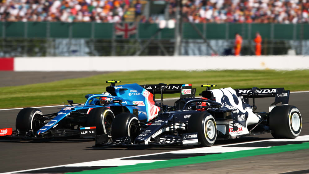 NORTHAMPTON, ENGLAND - JULY 18: Pierre Gasly of France driving the (10) Scuderia AlphaTauri AT02