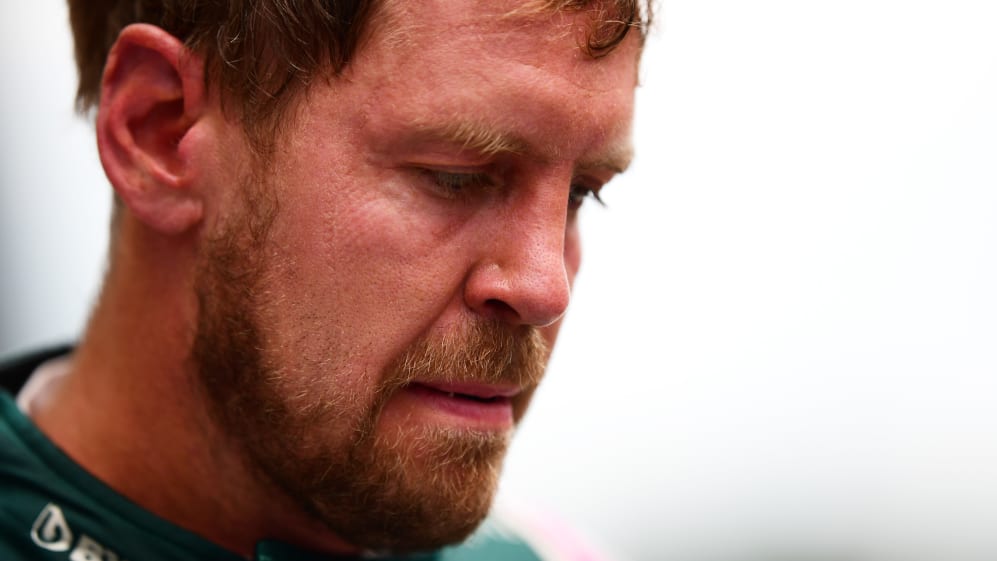 BUDAPEST, HUNGARY - AUGUST 01: Second placed Sebastian Vettel of Germany and Aston Martin F1 Team