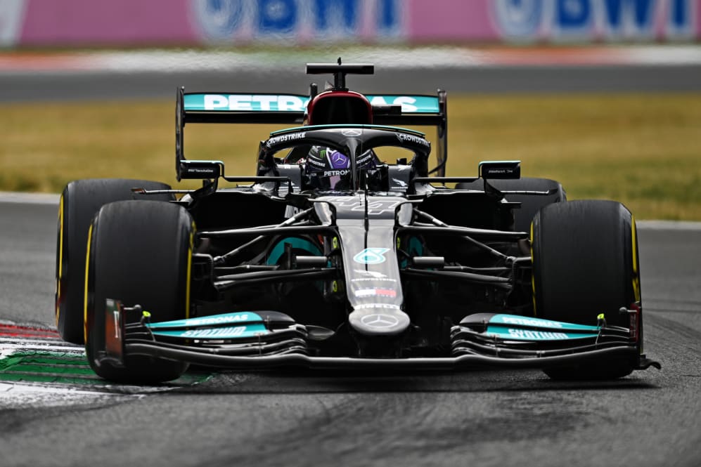 MONZA, ITALY - SEPTEMBER 10: Lewis Hamilton of Great Britain driving the (44) Mercedes AMG Petronas