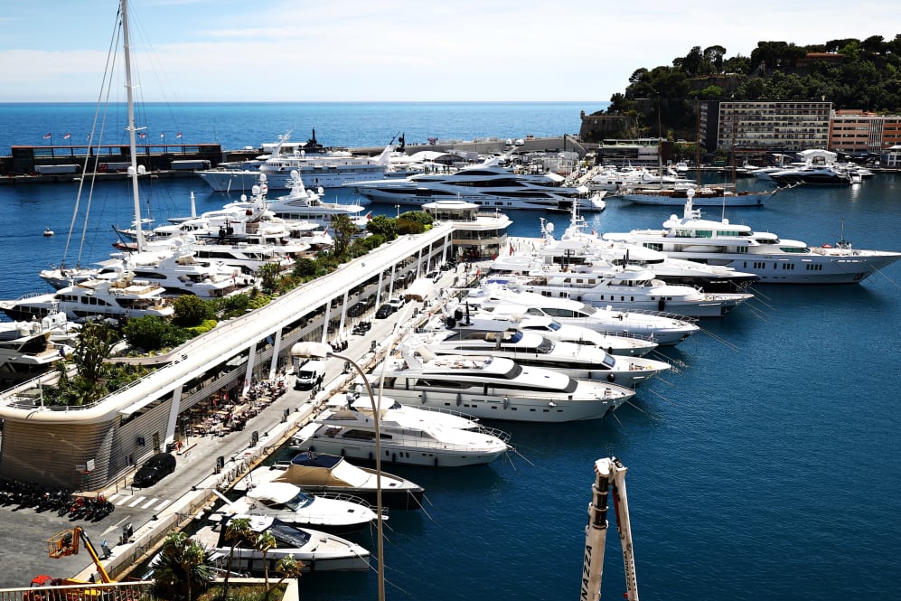MONTE-CARLO, MONACO - MAY 19: A general view of the harbour during previews ahead of the F1 Grand